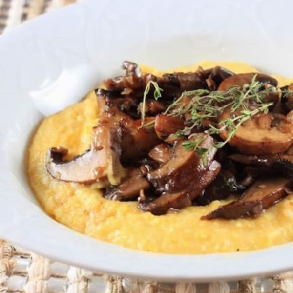 Polenta mushroom ragout