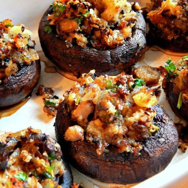 Sausage and Fontina Stuffed Mushrooms