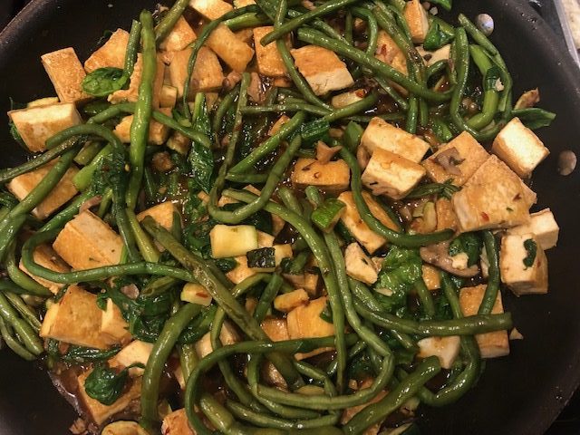 Heart Healthy Tofu and Green Bean Stir Fry